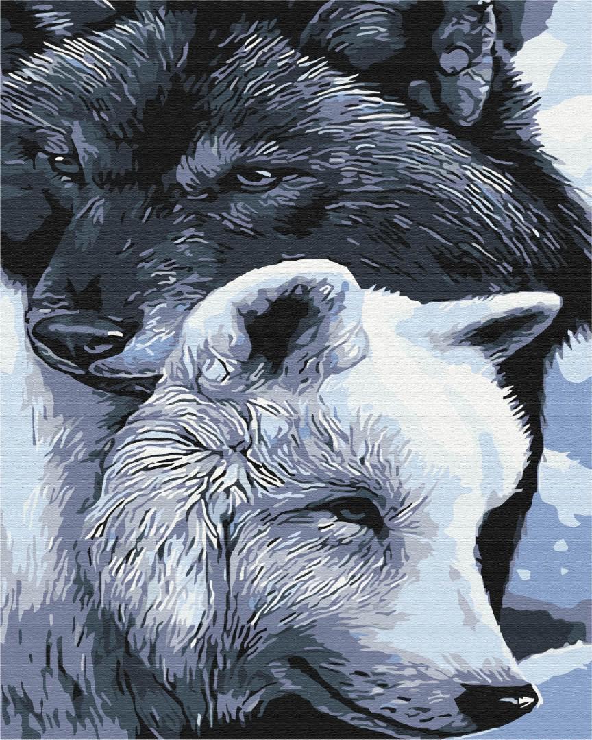 Картина по номерам Brushme Волки добра и тьмы 48x60 см (BS9633L)