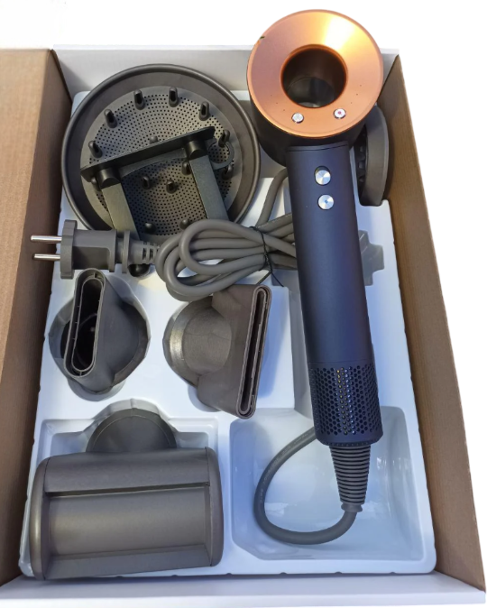 Фен для волос Leafless hair dryer 5 магнитных насадок и настенный держатель для фена (Leafless hair dryer) Фен для волос Leafless hair dryer 5 магнитных насадок и настенный держатель для фена (Leafless hair dryer)