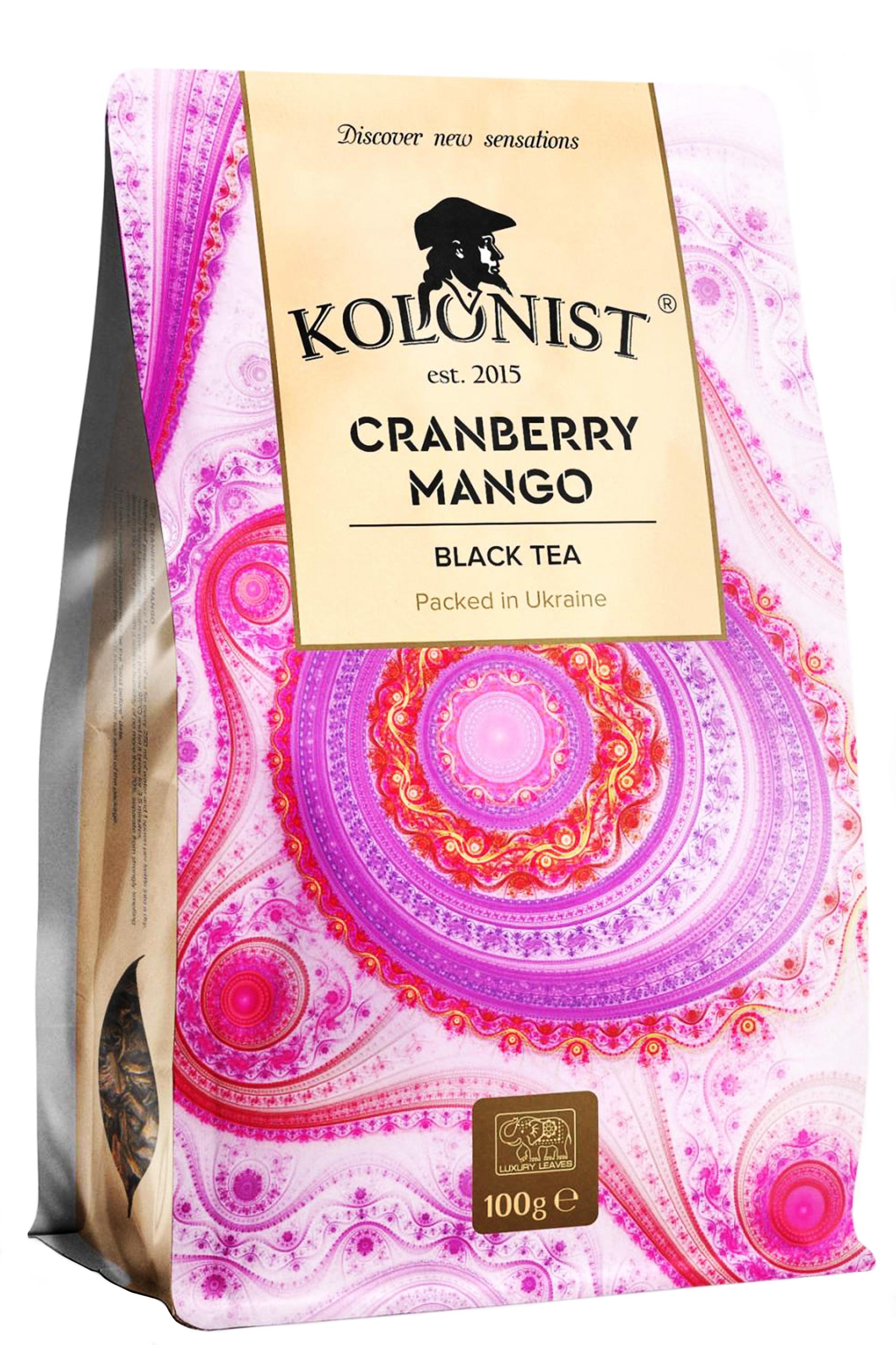 Чай чорний Kolonist Журавлина з манго 100 г (58498)