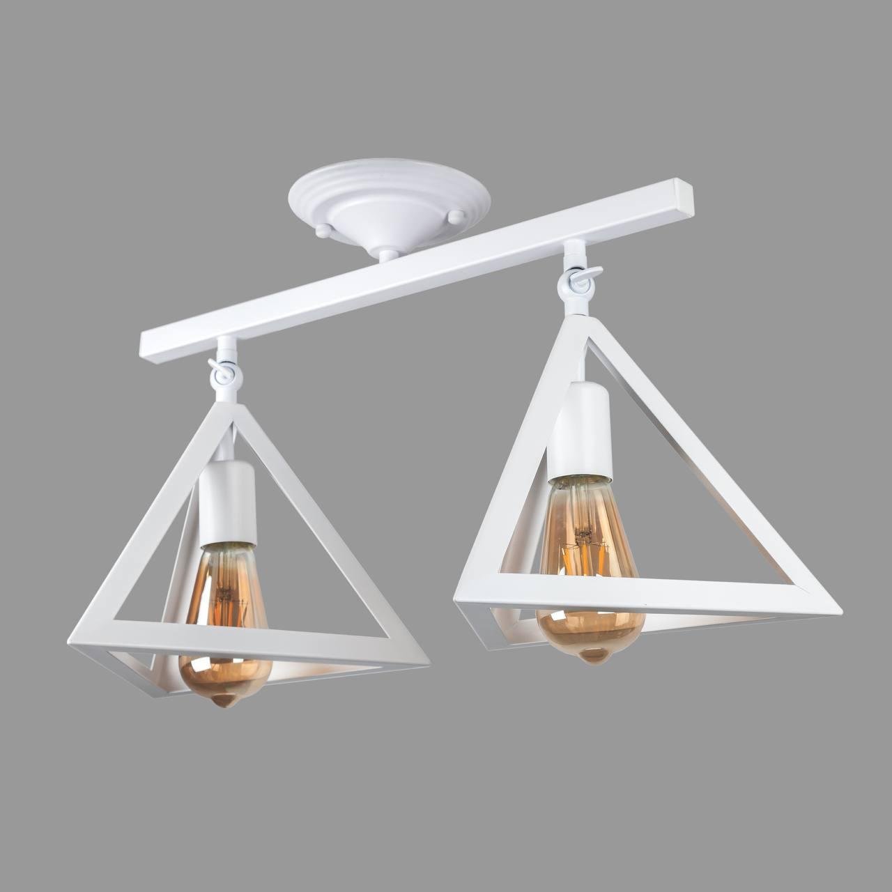 Люстра стельова на 2 пірамідки Білий (56-XPR220F-2 WH) Люстра стельова на 2 пірамідки Білий (56-XPR220F-2 WH)