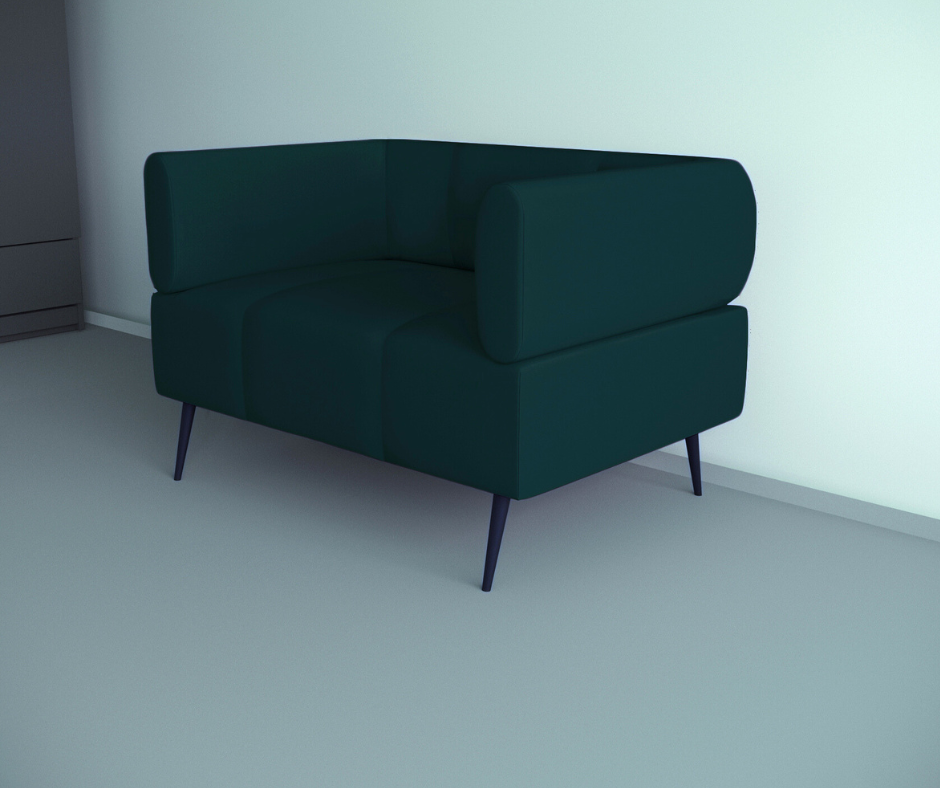 Крісло офісне ТОБІ ШО Бенно-1 з підлокітниками та конусною ногою шкірзам 1000х720х750 мм Морська хвиля (2215) - фото 2 Крісло офісне ТОБІ ШО Бенно-1 з підлокітниками та конусною ногою шкірзам 1000х720х750 мм Морська хвиля (2215) - фото 2