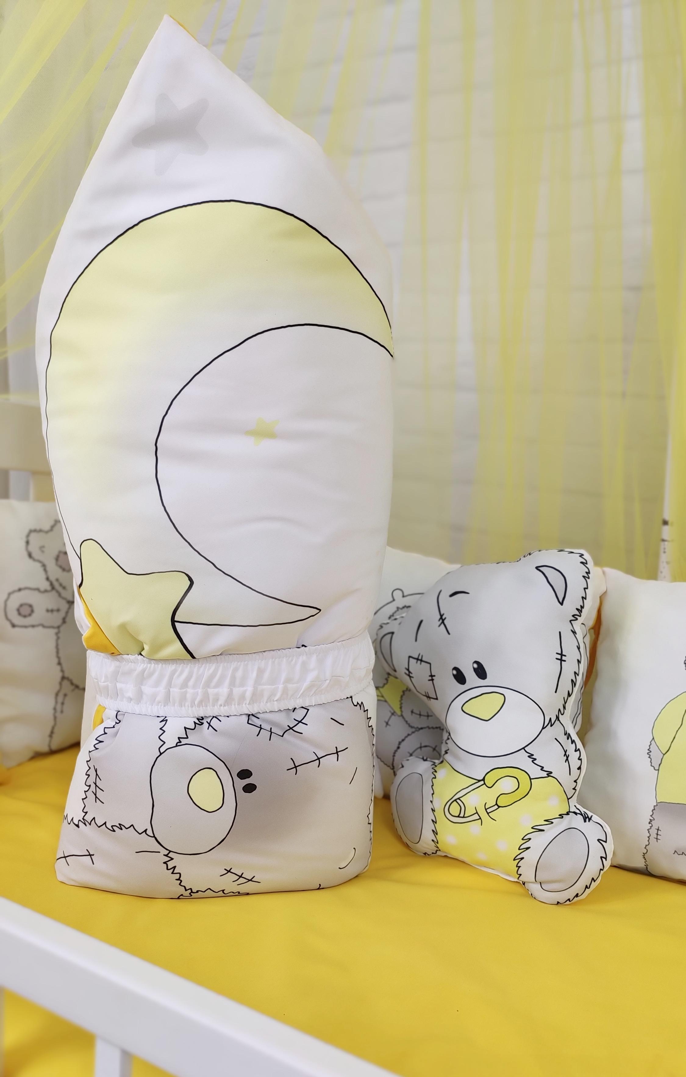 Комплект постельного белья Тедди для новорожденных Желтый - фото 7 Комплект постельного белья Тедди для новорожденных Желтый - фото 7