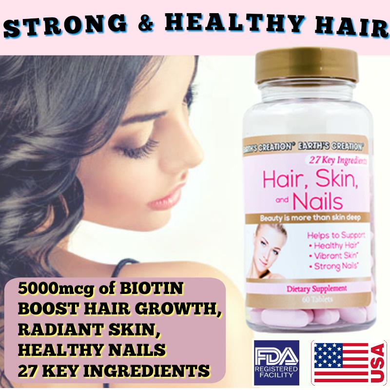 Вітаміни Earths Creation Hair для волосся шкіри та нігтів skin/nails 60 таблеток (00000038137) - фото 3