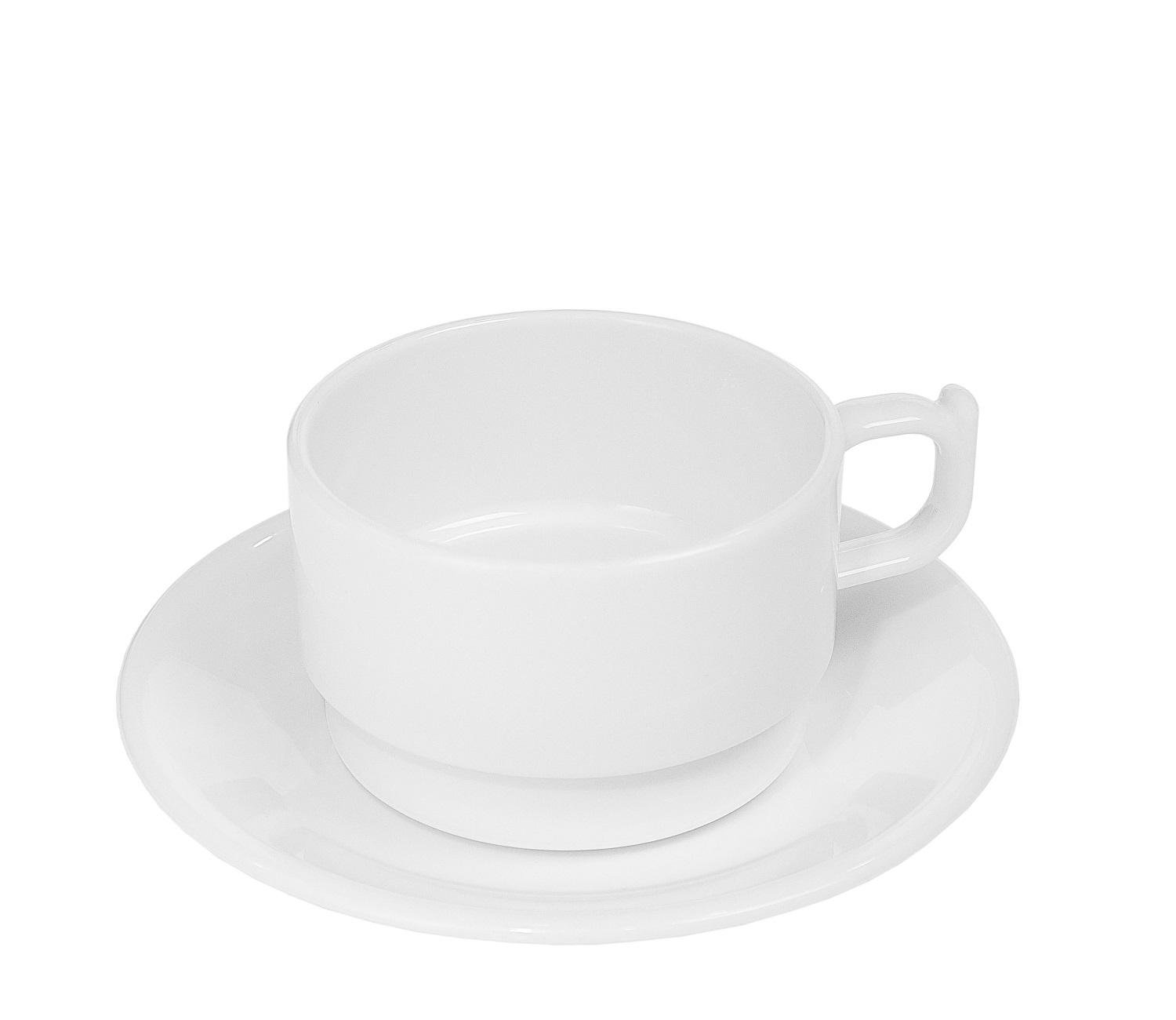 Чашка One Chef с блюдцем из поликарбоната 200 мл h 5,7 см d 8,8 см Белый