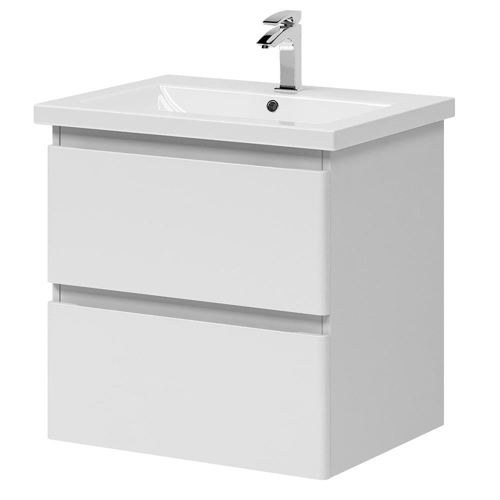 Тумба Aquarius Teffi подвесная с умывальником Комо 60 Белый (12112)