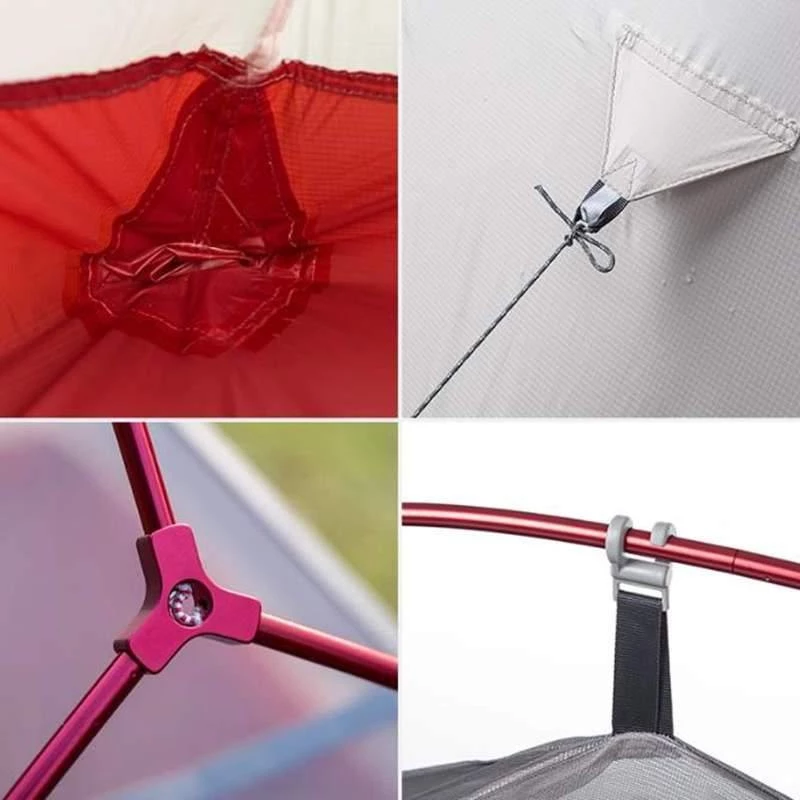 Намет двомісний Naturehike Сloud Up 2 20D надлегкий з футпринтом і спідницею Сіро-червоний (2fh-t9w-aw2) - фото 9 Намет двомісний Naturehike Сloud Up 2 20D надлегкий з футпринтом і спідницею Сіро-червоний (2fh-t9w-aw2) - фото 9