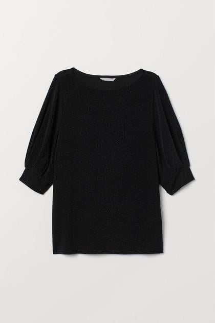 Топ H&M XS Черно-синий (677734П)