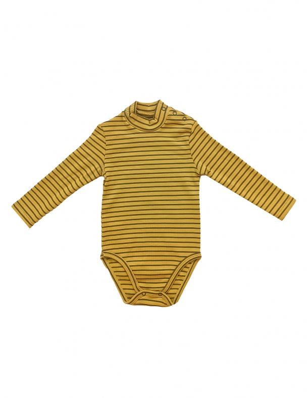 Боди-гольф для мальчика Smil Кашкорс с начесом Полоска 98 см Хаки (102775)