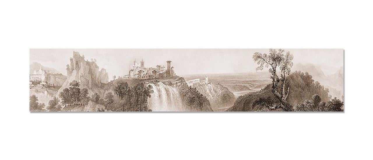 Наклейка виниловая 3D Zatarga Винтаж/Замок на скале 600х3000 мм (1274514269)