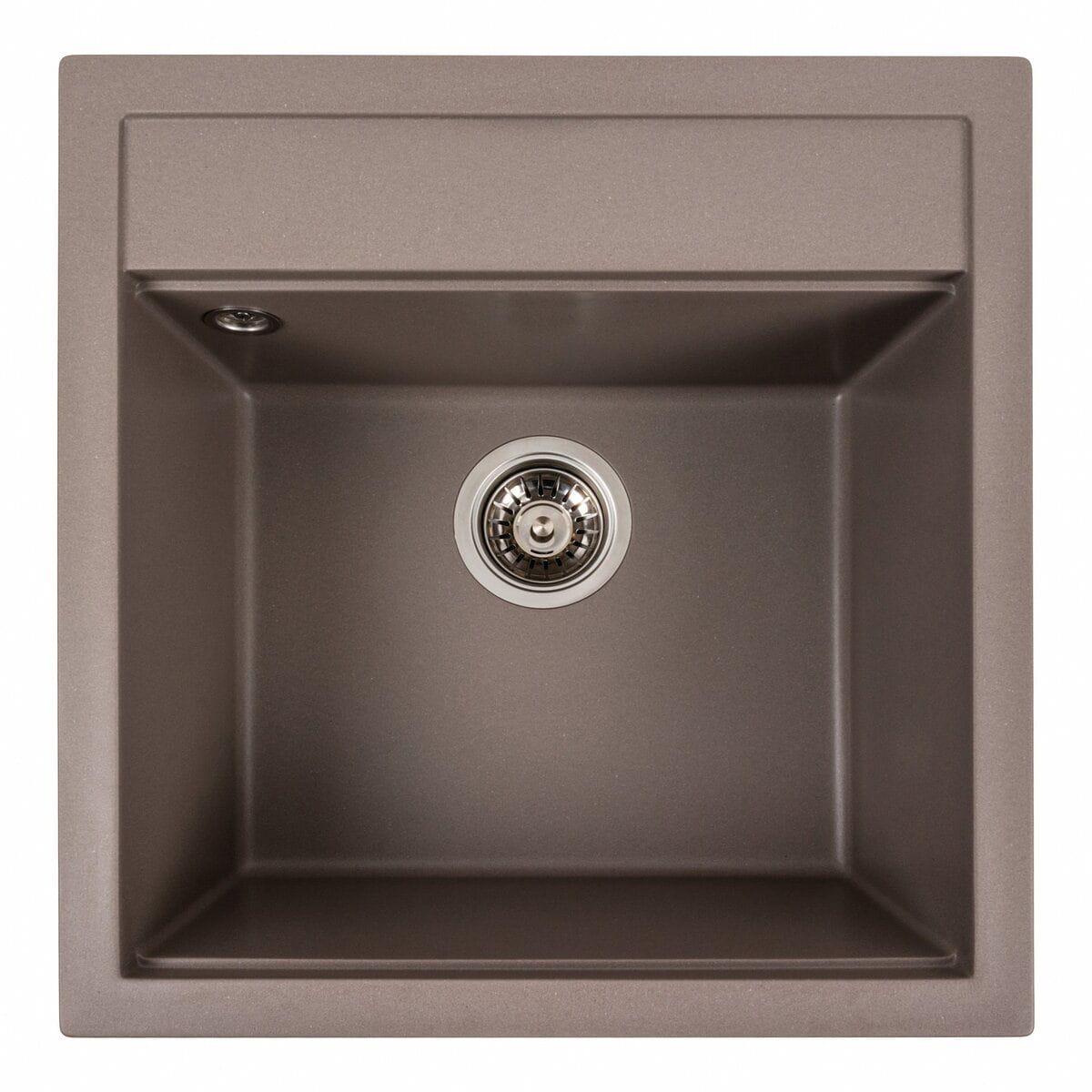 Мойка гранитная Valeso Fiesta 510х490 врезная прямоугольная Дюна матовая (PLTM-SP000046886)