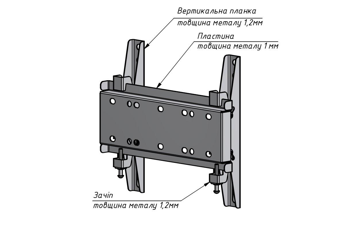 Крепление для телевизора SECTOR FP02T Black наклонный 23"-43" - фото 7