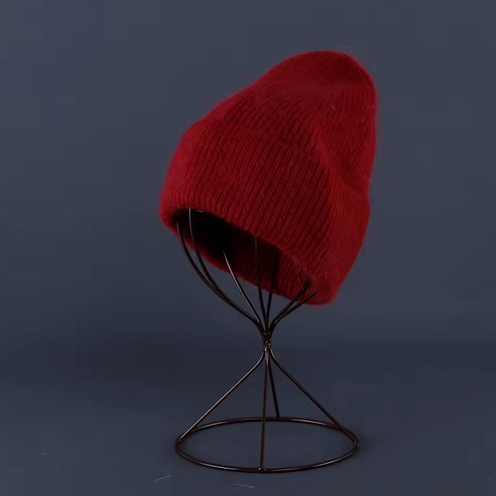 Шапка женская зимняя из ангорки Красный (TA0086_2) - фото 2 Шапка женская зимняя из ангорки Красный (TA0086_2) - фото 2