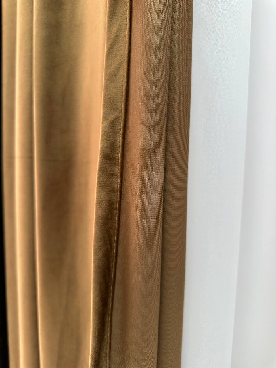 Штора велюрова на тасьмі 6 см 300x250 см Коричневий (6319-N17-Т43) - фото 9 Штора велюрова на тасьмі 6 см 300x250 см Коричневий (6319-N17-Т43) - фото 9