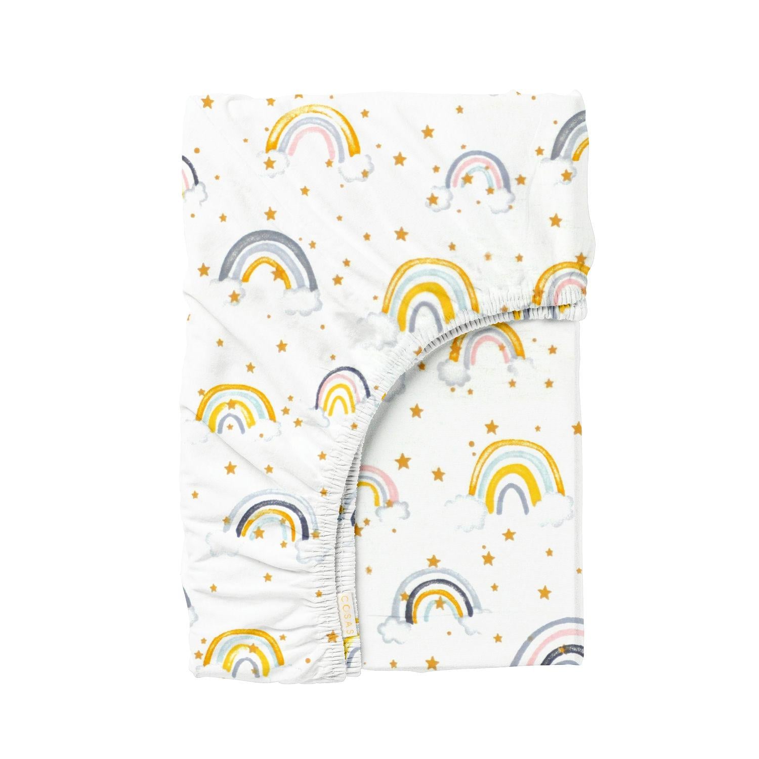 Простынь Cosas Rainbow Star Yellow на резинке 90x200 см (4822052149683)