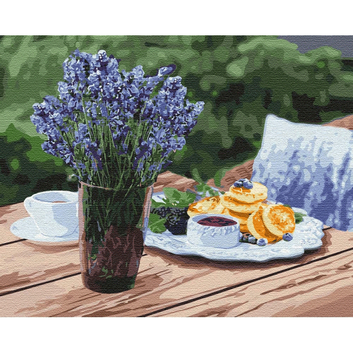 Картина за номерами Ідейка "Сніданок за містом" 40х50 см (Az-268663)