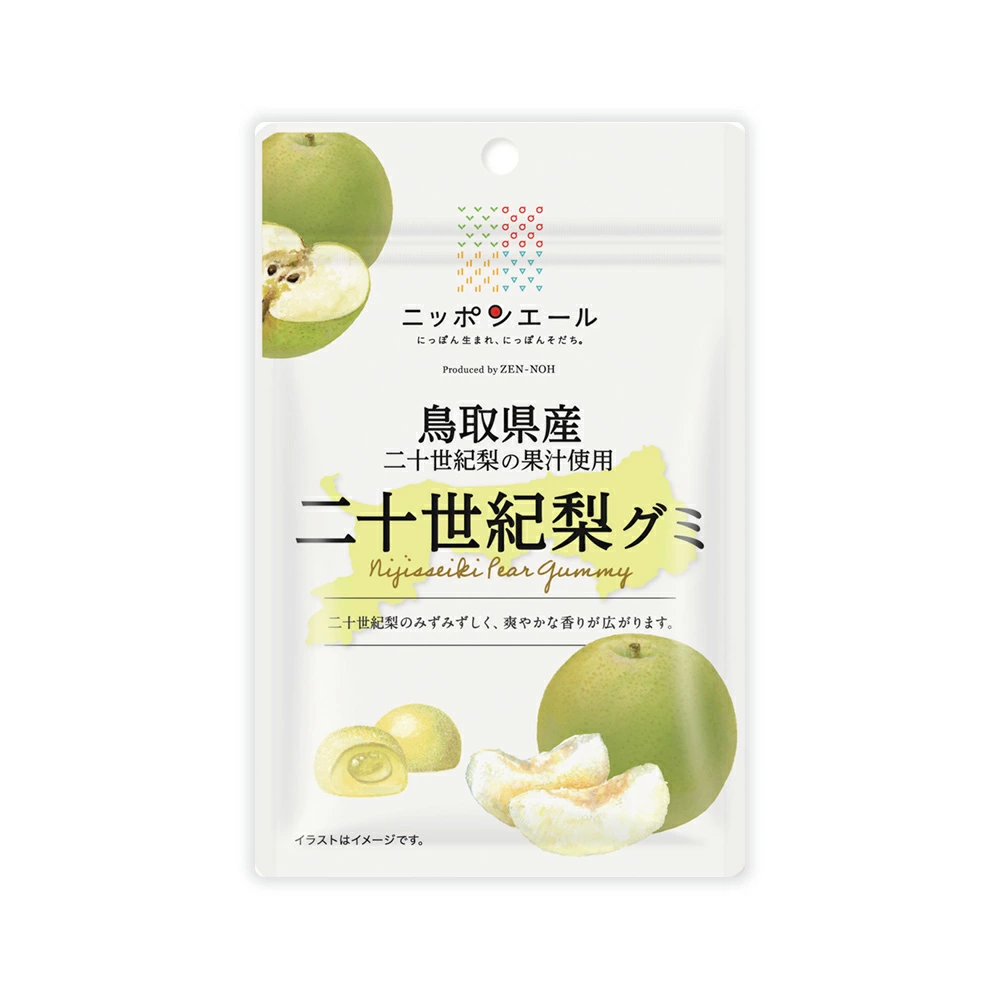 Цукерки желейні ZEN-NOH Gummy Nijisseiki Pear зі смаком груші 40 г Цукерки желейні ZEN-NOH Gummy Nijisseiki Pear зі смаком груші 40 г