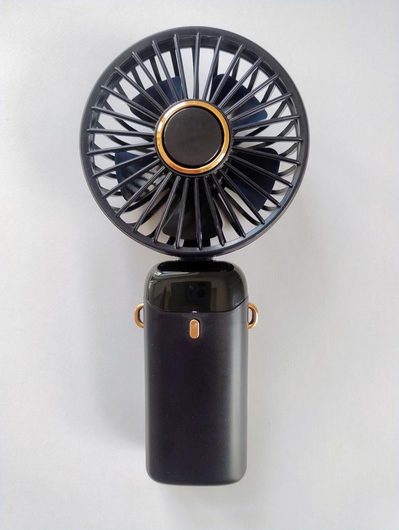 Вентилятор аккумуляторный ручной 5 скоростей Синий (ТТ-61)