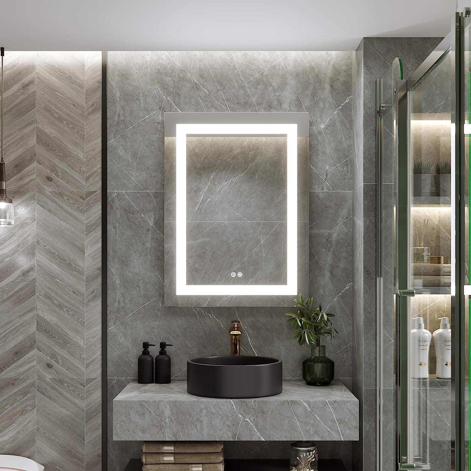 Зеркало Dim Dzerkal SOMO с LED-подсветкой/сенсорным управлением/подогревом 50х70 см (12046)