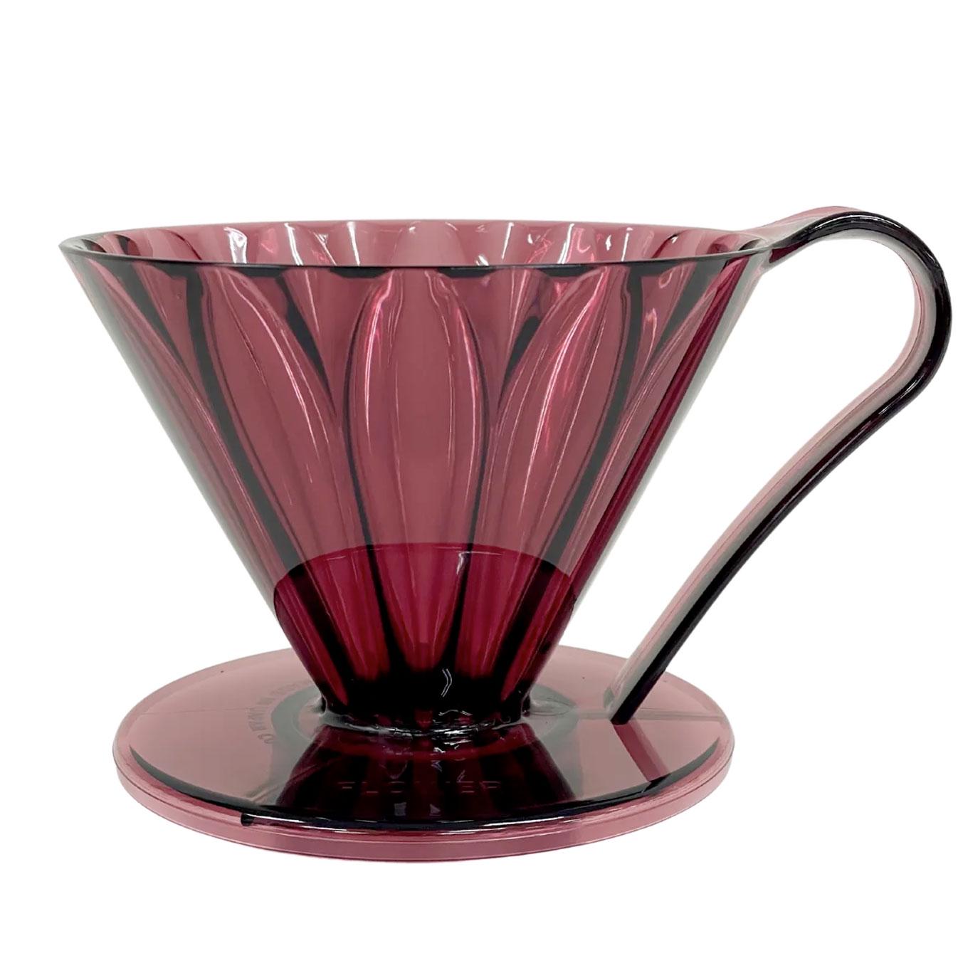 Пуровер CAFEC Tritan Flower Dripper Cup4 Wine Red (CAFEC TFD-4CWR)