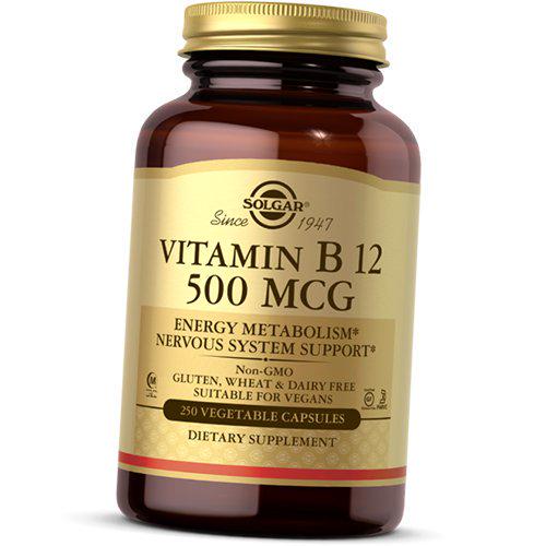 Витамины Solgar Vitamin B12 500 мкг Caps 250 вег. капс. (36313226)