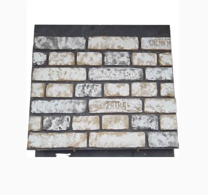 Декоративный кирпич гипсовый Старинный крашеный 270x70x15 мм Бело-коричневый (30853682)