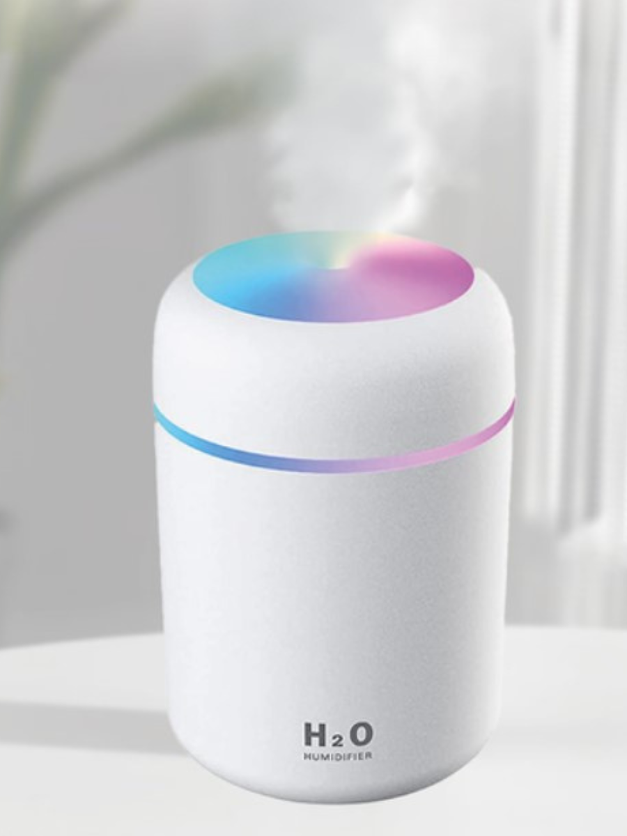 Зволожувач повітря ультразвуковий Humidifier H2O світлодіодний 300 мл Білий (5634)