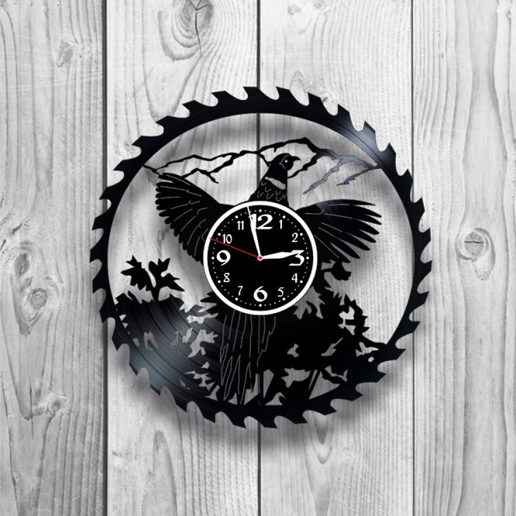 Часы настенные Фазан 0228 из виниловой пластинки