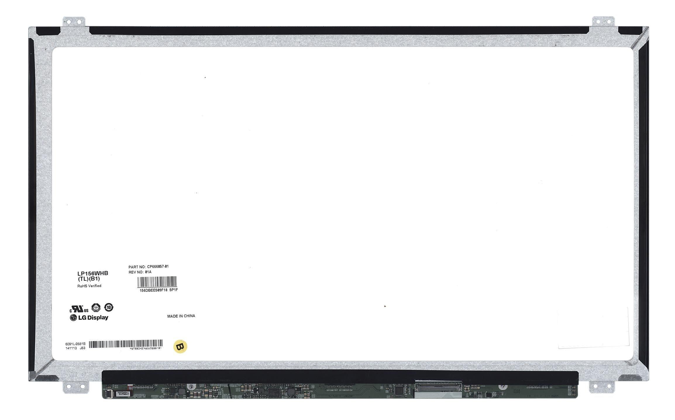 Матрица для ноутбука 15,6" Slim 40 pin справа 1366x768 LED крепления сверху глянцевая для LG/Philips LP156WHB TL B1