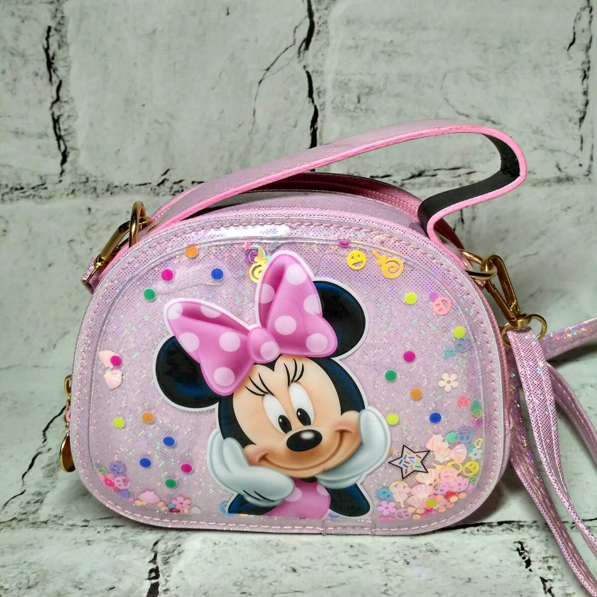 Сумочка Міккі для дівчинки з ремінцем з блискітками 15,5х12,5х5,5 см Рожевий (7306-3)