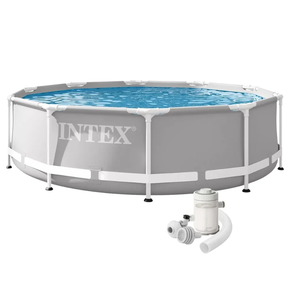 Бассейн каркасный круглый Intex 26702 305х76 см с картриджным фильтр-насосом Серый (147-9-26702)
