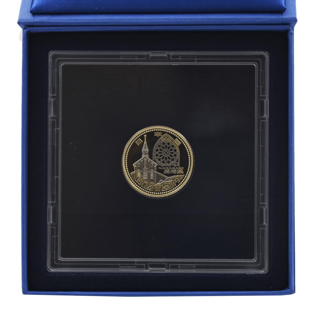 Коллекционная монета Япония 500 иен 2015 биметалл Proof Префектуры Нагасаки в сувенирной упаковке (М21365)