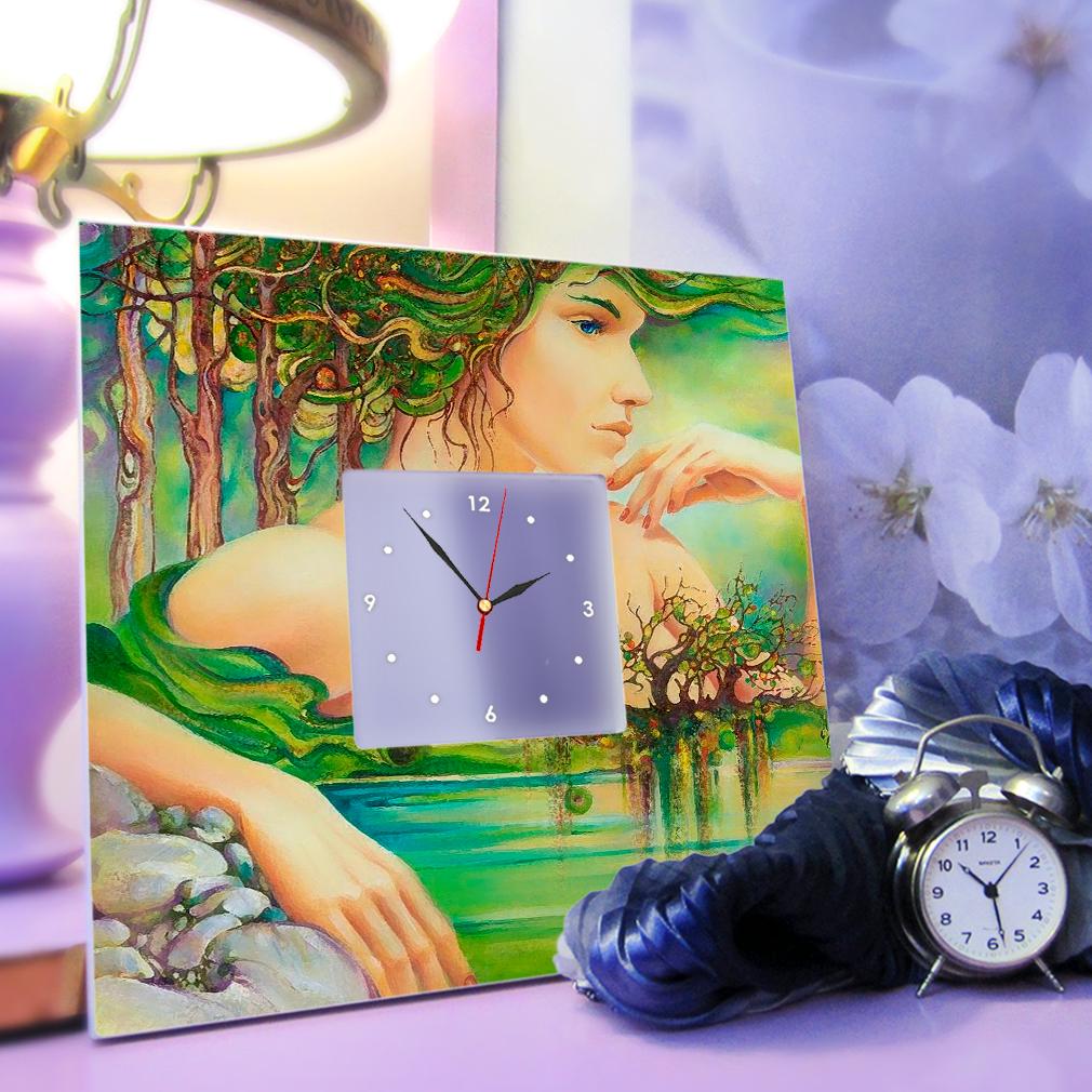 Часы Девушка Природа 260x260 мм (C00003) - фото 3 Часы Девушка Природа 260x260 мм (C00003) - фото 3