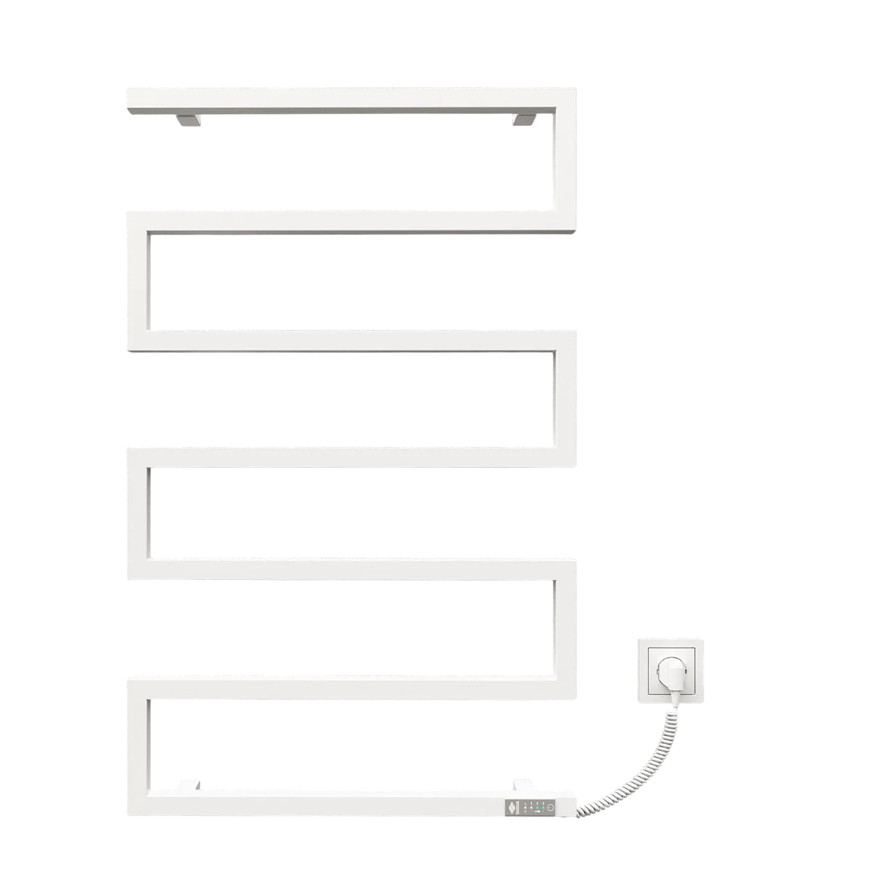 Полотенцесушитель электрический KOSSER Змейка Зета ER 900х550 мм Белый (23059605)