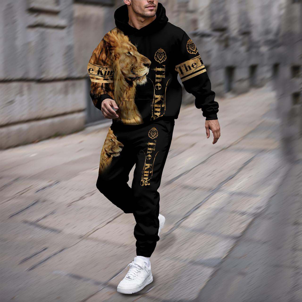 Спортивний костюм чоловічий Лев 3XL Чорний (10101)