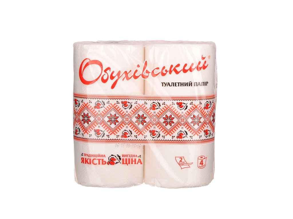 Туалетная бумага Обухов 4 рулона 2 слоя Белый (189728)