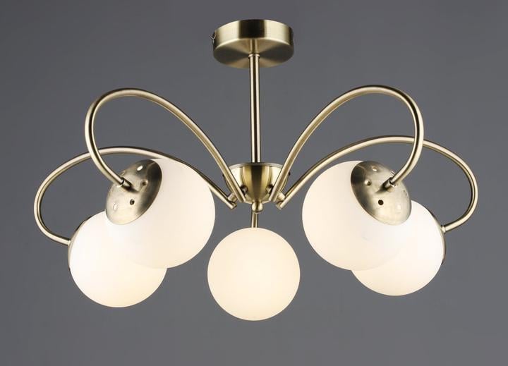Люстра стельова Valeso на п'ять сферичних плафонів Е27 IP20 B N6610/5 AB Бронзовий (28685712)