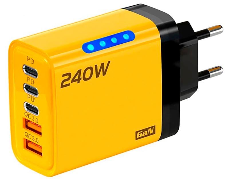 Блок питания для телефона Maerknon 240W 2 USB/3 Type-C быстрая зарядка PD+QC3.0 (674-3-2222)