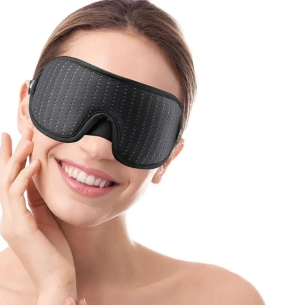 Маска на глаза для сна и отдыха с дышащим эффектом Черный - фото 3 Маска на глаза для сна и отдыха с дышащим эффектом Черный - фото 3