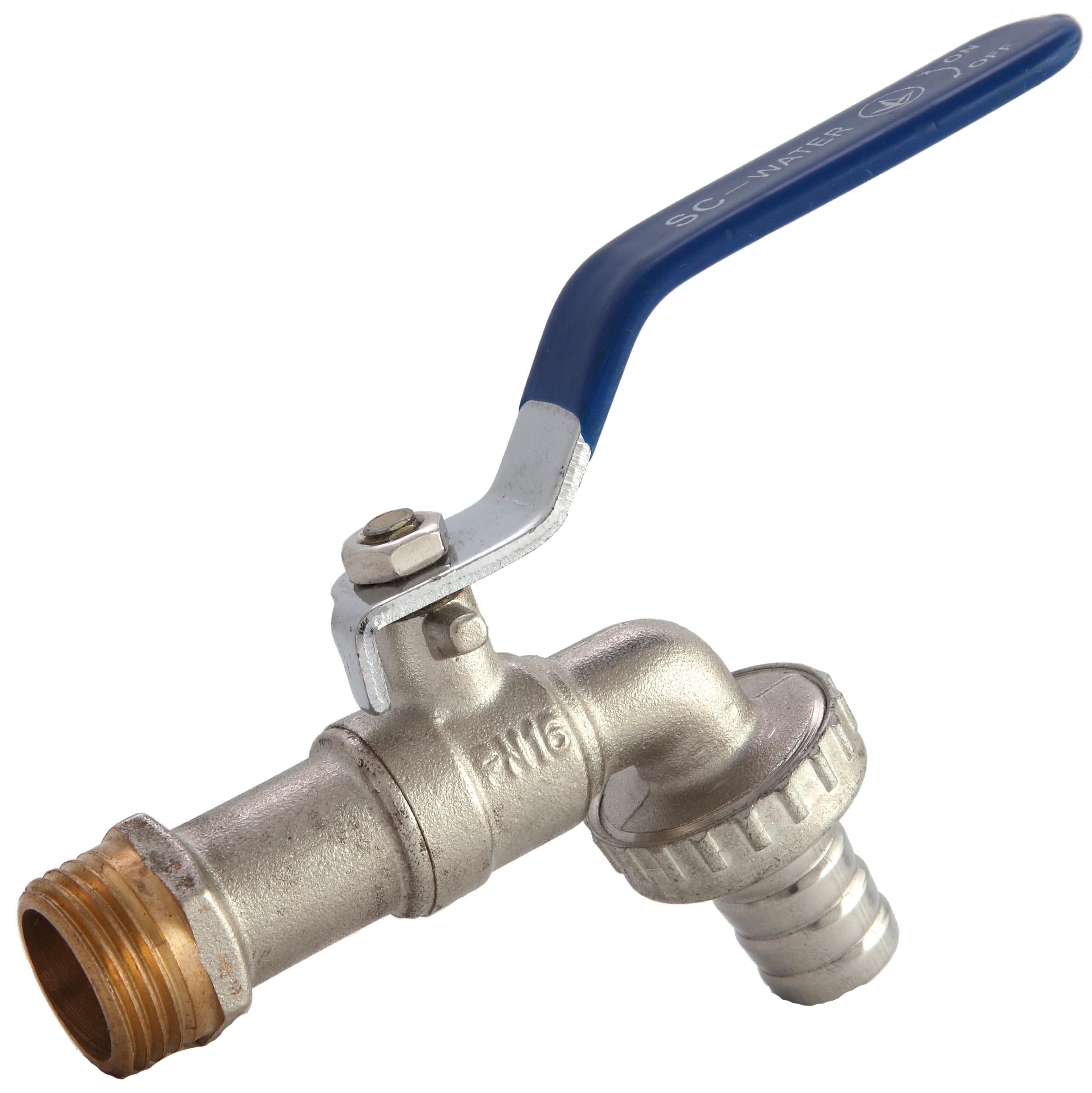 Кран для полива ASCO ЕСО 1/2" ручка латунь Синий (RS-ST-BLHE-7Steel)
