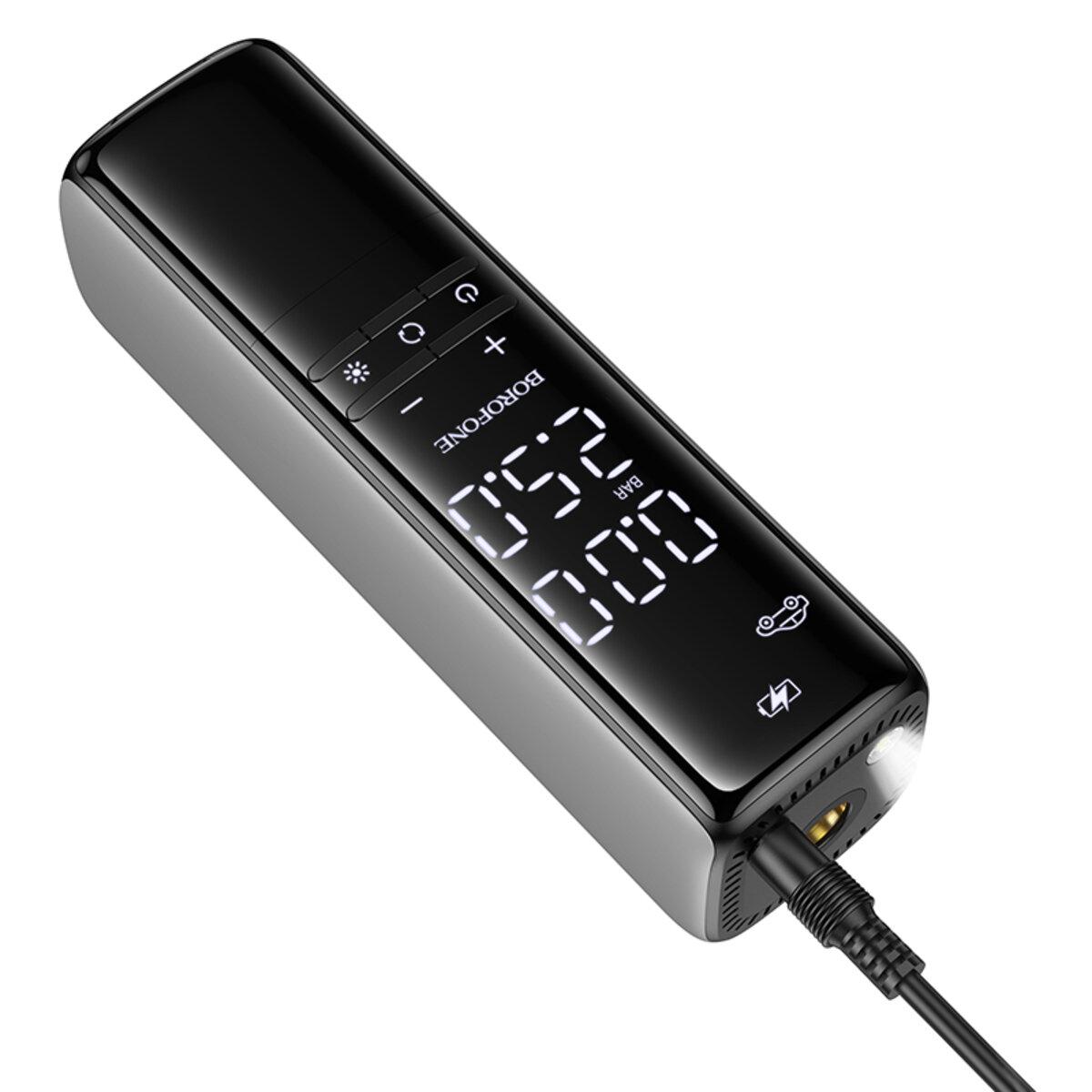 Насос автомобільний Borofone FC1 компрессор 160 PSI LED підсвічування Чорний (620014) - фото 2 Насос автомобільний Borofone FC1 компрессор 160 PSI LED підсвічування Чорний (620014) - фото 2