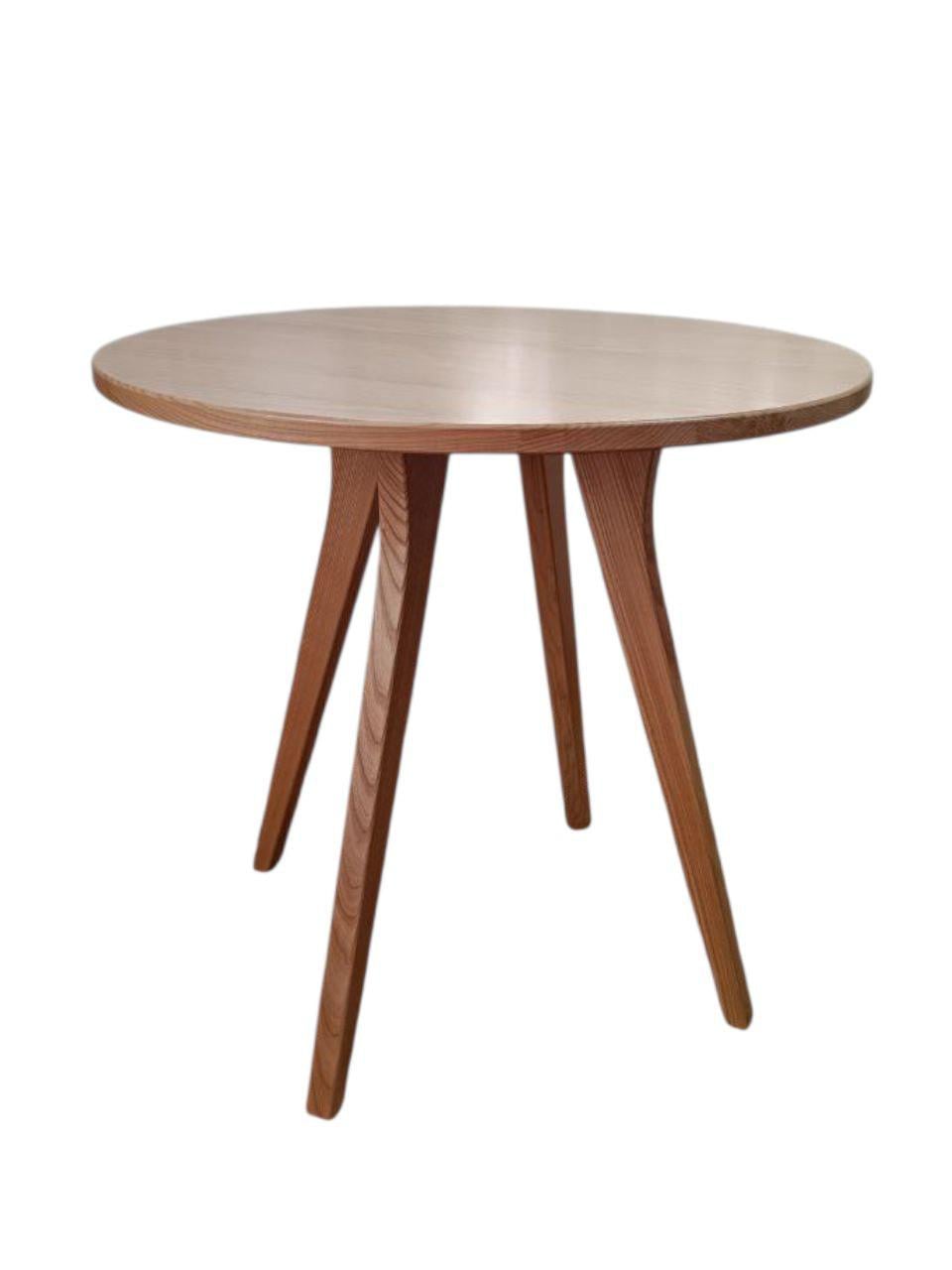 Стіл обідній Solo з масиву ясеня круглий у скандинавському стилі 800х750 мм