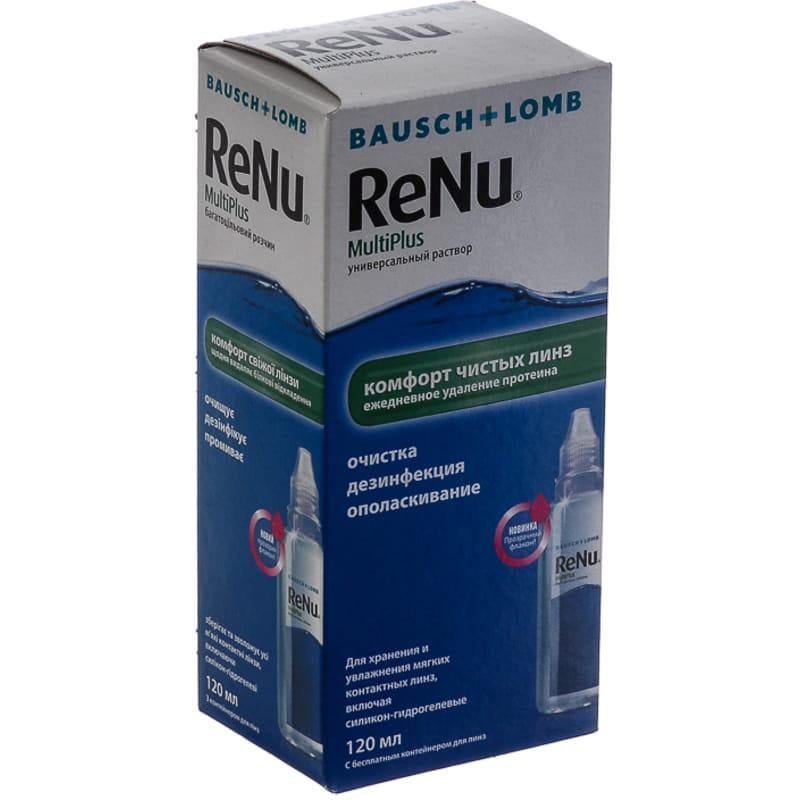 Раствор для линз Bausch&Lomb ReNu MultiPlus 120 мл с контейнером