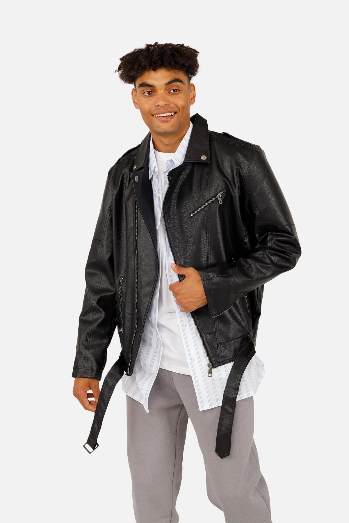 Куртка чоловіча косуха ЦБ-00258051 р. 52 Чорний (28422237)