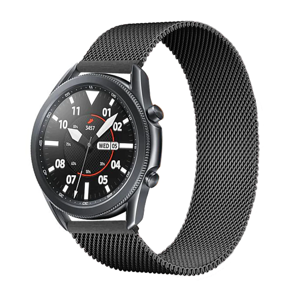 Металлический ремешок Watchbands Milanese Loop для Samsung Galaxy Watch 3 45 мм Black (WB004METALBLACK345) - фото 2