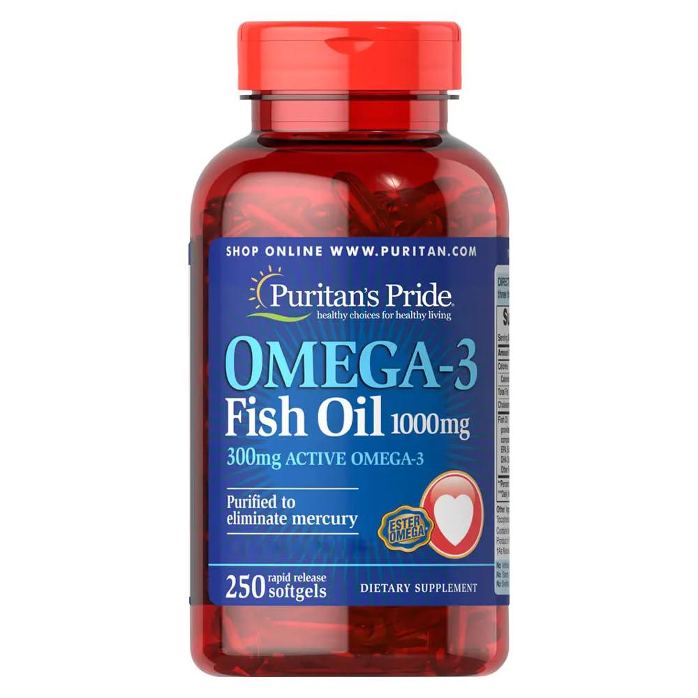 Омега 3 Puritan's Pride Omega-3 Fish Oil 1000 mg 250 порций