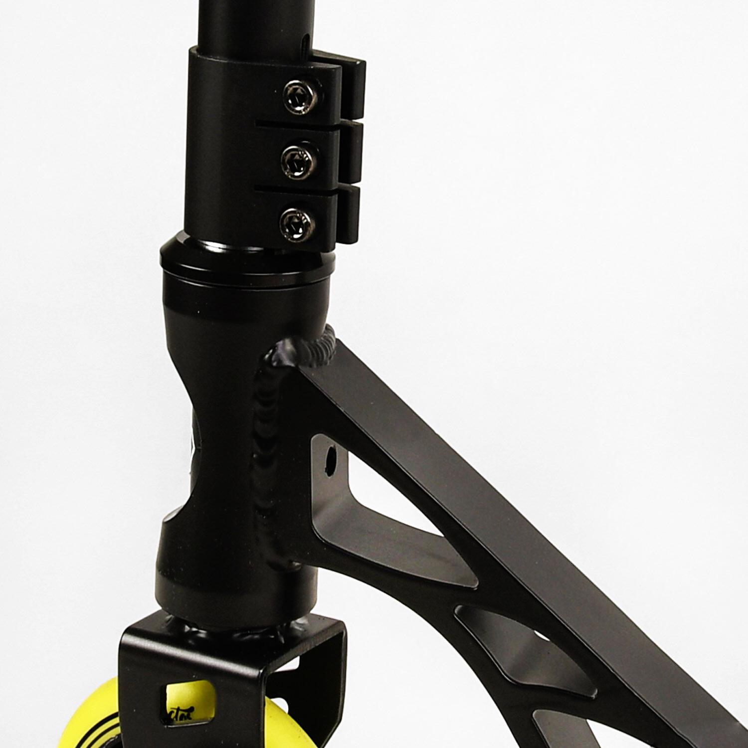 Самокат трюковый Reactor Hic-система пеги алюминиевый диск/дека колеса PU Black/Yellow (112771) - фото 3 Самокат трюковый Reactor Hic-система пеги алюминиевый диск/дека колеса PU Black/Yellow (112771) - фото 3