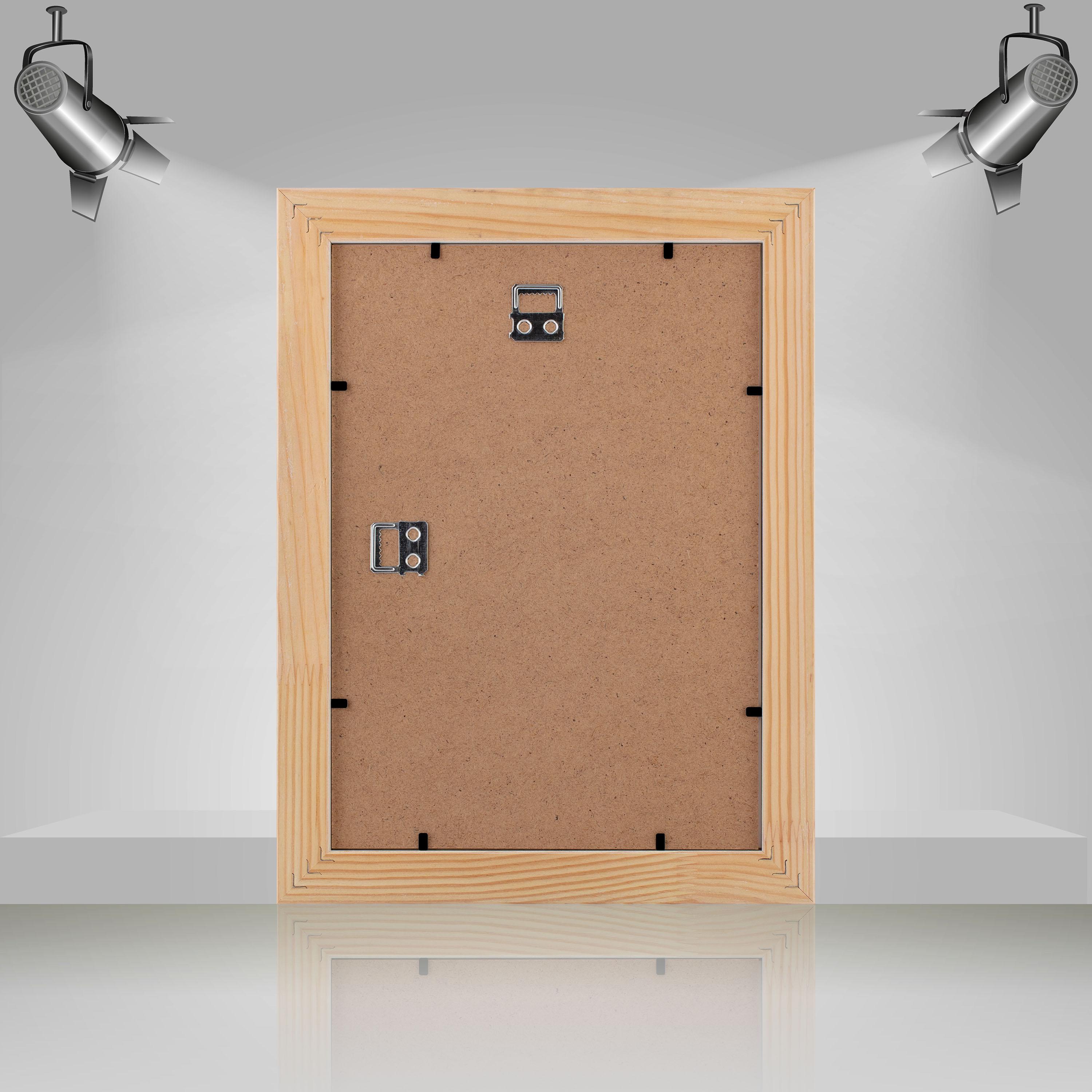 Фоторамка деревянная EmojiFrame 21х30 см А4 под фото 15х20 см AH3322-02 пластиковое стекло 0,8 мм паспарту Фиолетовый - фото 4