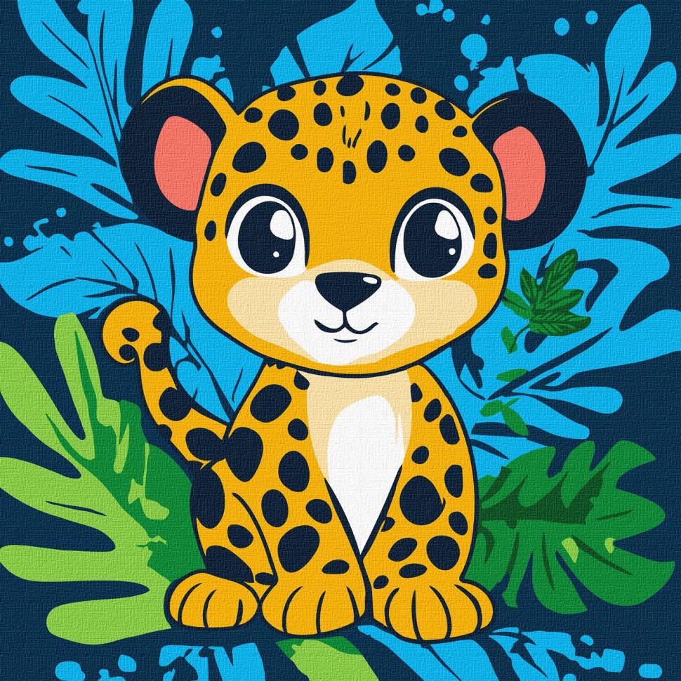 Картина за номерами Ideyka KHO1271 Веселий леопард 30х30 см (2746677017) Картина за номерами Ideyka KHO1271 Веселий леопард 30х30 см (2746677017)