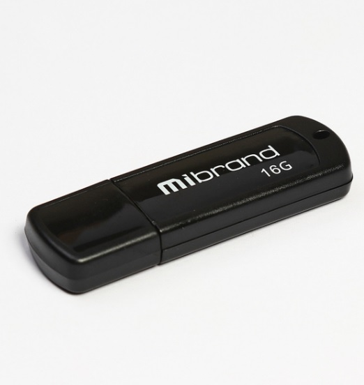 Флеш-память USB Mibrand Grizzly 16 GB USB 2.0 Черный (22485)