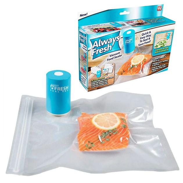 Упаковщик вакуумный Always Fresh Seal Vac NJ-278 для продуктов на батарейках 6 пакетов (NJ-278)